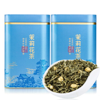 润虎 茉莉花茶500g(250g*2罐) 广西花茶浓香散茶茶叶  罐装 包装随机