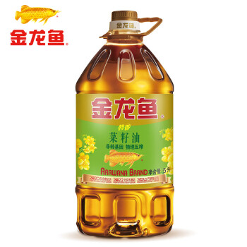 金龙鱼食用油低芥酸非转基因压榨特香菜籽油5L