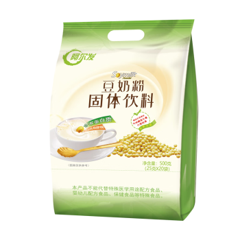 阿尔发 豆奶粉 中老年人食品 营养早餐代餐 独立小包装500g/袋