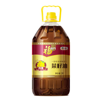 福临门 食用油 非转基因 纯香菜籽油5L  中粮出品