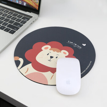 镭拓（Rantopad）HY1 加厚可爱女生卡通办公电脑滑鼠垫电竞游戏创意 小号圆垫 狮子