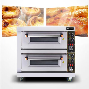 洲岳恒生*电脑烤箱商用大容量大型月饼烘焙披萨电脑烤炉商用 两层两盘微电脑款