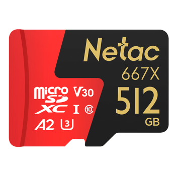 朗科（Netac）512GB TF（MicroSD）存储卡 U3 C10 A2 V30 4K 超至尊PRO版内存卡 读速100MB/s 写速60MB/s
