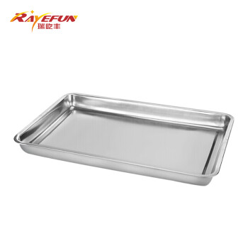 瑞屹丰（RAYEFUN） 蒸饭柜配套用蒸饭盘馒盘蒸饭车用蒸盘 304不锈钢无孔方盘 60*40*4.8cm