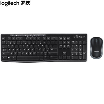罗技（G）键鼠套装 MK270 无线键鼠套装 全尺寸 企业办公键盘鼠标套装 带2.4G接收器 黑色