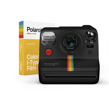 宝丽来（Polaroid）Now+拍立得 5款滤镜一次成像 自动对焦式胶片相机 黑色套装一（含i-Type彩色胶片8张）