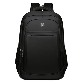 漫步时空 双肩包电脑包大容量旅行背包男商务多功能双肩背包书包黑色