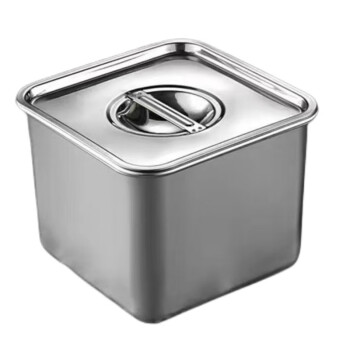 途港调料盒不锈钢猪油辣椒油罐带盖厨房家用调味盐罐加厚方形油缸商用