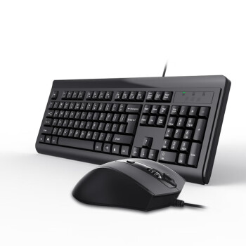 XUNNAJIE 键鼠套装有线鼠标键盘套装办公电脑薄膜键盘鼠标套装防泼溅 USB接口