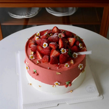 乐食锦草莓生日蛋糕新鲜现做水果网红创意定制送女友闺蜜女神下午茶