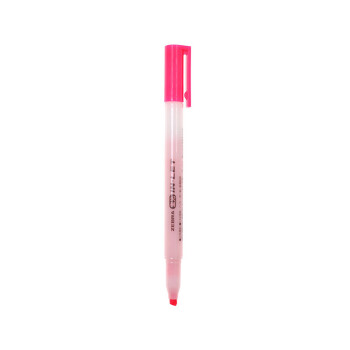 斑马牌（ZEBRA）荧光记号笔 4mm斜头彩色重点划线笔 手账笔标记笔 WKS9 粉色