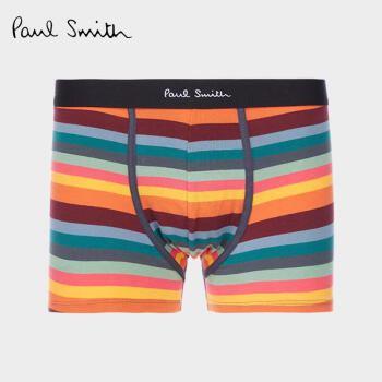 保罗史密斯（paul smith）条纹系列男士PS经典款 多色内裤 多色 L（76-81CM）【送男友礼物】
