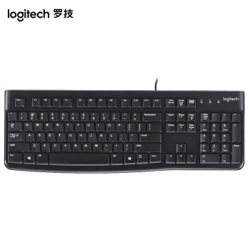 罗技（Logitech）K120有线键盘 USB口电脑笔记本商务办公键盘 全尺寸键盘 黑色(单位:个)