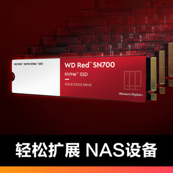 西部数据（Western Digital）1T SSD固态硬盘 M.2接口Red系列网络储存(NAS)硬盘WD Red™ SN700 NVMe SSD