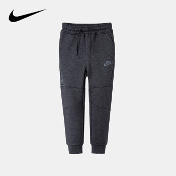 耐克童装男童保暖长裤nikeairjordan冬季儿童针织休闲运动裤黑花灰