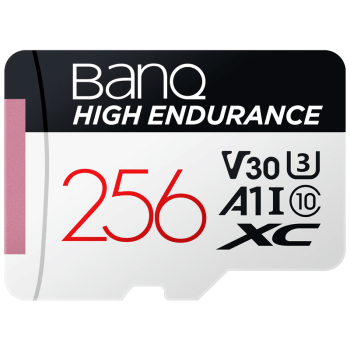 banq 256GB TF（MicroSD）存储卡 A1 U3 V30 4K 行车记录仪&安防监控专用内存卡 高度耐用