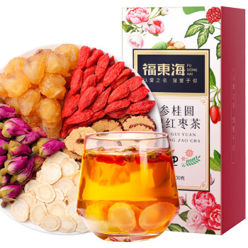 福东海人参桂圆枸杞红枣茶200g（盒）