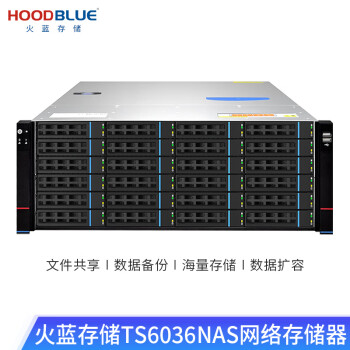 火蓝存储（hoodblue）TS6036万兆光纤NAS网络存储服务器36盘位企业级服务器磁盘阵列 TS6036-RP-648TB 商用
