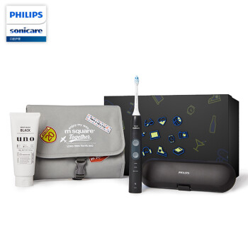 飞利浦(PHILIPS) 电动牙刷 护龈小酷刷礼盒HX6850/60 内赠UNO男士洗面奶+洗漱收纳包（款式随机）