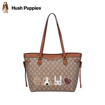 暇步士（Hush Puppies）暇步士（Hush Puppies）优雅潮流大容量包包复古手提包 卡其色