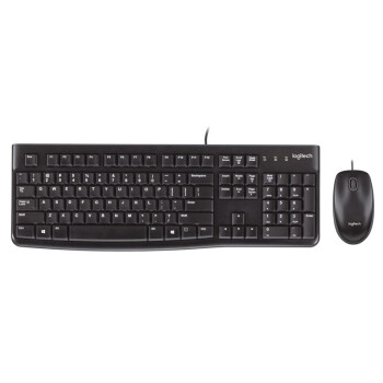 罗技 Logitech MK120 键鼠套装 有线键鼠套装 办公键鼠套装 电脑键盘 笔记本键盘  黑色