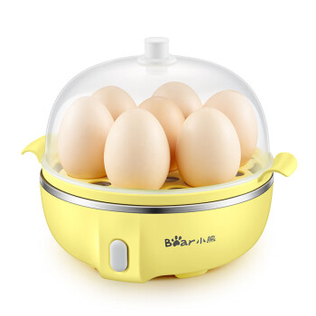 小熊（Bear） ZDQ-B07T2煮蛋器 家用早餐迷你机蒸蛋器自动断电一键式单层可煮5个蛋 黄色