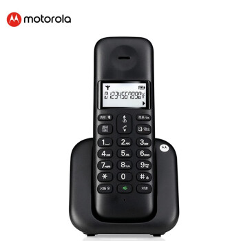 摩托罗拉（Motorola）T301C 超远距离数字无绳电话机单机无线座机背光大屏幕清晰免提 办公家用 黑色单机