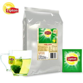 立顿绿茶E80包(160g) 独立小包装 朋友聚餐茶饮 办公室下午茶茶包 