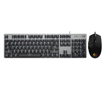 罗技（Logitech）K845机械游戏办公键盘 G102二代 游戏鼠标和有线电竞鼠标 键盘鼠标套装 K845(茶轴)+G102