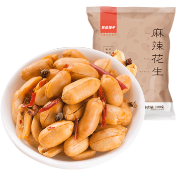 良品铺子 麻辣花生零食坚果炒货组合花生米 100g