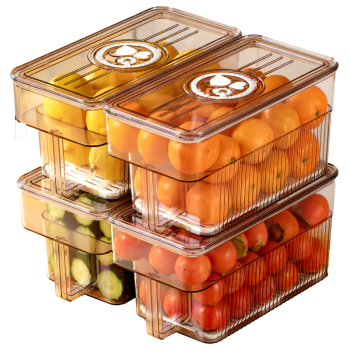 家の物语（KATEI STORY）日本冰箱收纳盒食品级冷冻保鲜盒大容量水果蔬菜储物盒 7L 4个