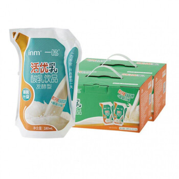 5折一鸣活优乳饮品成人学生奶营养奶发酵型酸奶早餐奶原味180ml15袋