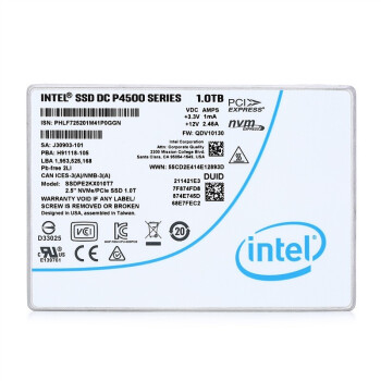 英特尔（Intel）P4600系列P4500 U.2接口PCIe NVMe 企业级固态硬盘 P4600 6.4T U.2