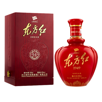 剑南春 东方红1949 52度  500ml 单瓶装 浓香型白酒