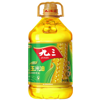 九三 食用油 非转基因 压榨一级玉米油 玉米胚芽油 4L（烘培食用植物油）,降价幅度3.9%