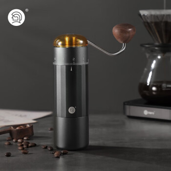 HeroZ5手摇磨豆机咖啡豆手动研磨机不锈钢磨芯手磨咖啡机 枪灰色