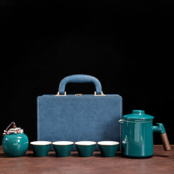 蒋莱（JANLA）榜眼堂茶具套装便携式高档陶瓷 亮绿色440ML 其他颜色联系客服