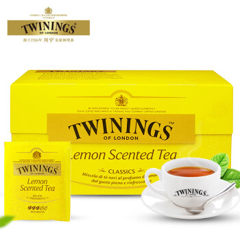 川宁 TWININGS 水果茶果味红茶 沁香柠檬红茶（调味茶）25袋*2g