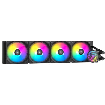 半岛铁盒（PADO）冰镜W480豪华版黑色 一体式水冷CPU散热器(ARGB灯效/主板同步/智能温控风扇/多平台）