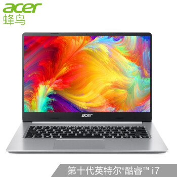 宏碁(acer)蜂鸟fun微边框 14英寸 十代酷睿i7 轻薄本 高性能 book