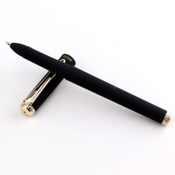 宝克（BAOKE) 中性笔 大容量中性笔 办公商务签字笔 学生考试水笔 磨砂笔杆 0.5mm 黑 PC2668 12支/盒