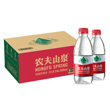 农夫山泉 饮用水 饮用天然水380ml 1*24瓶 整箱装,降价幅度12.1%