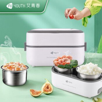 艾青春（AIYOUTH）电热饭盒一机多用随身便携简单操作 AI-DFH01 白色