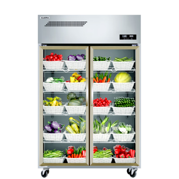 澳柯玛（AUCMA）895升大容量商用不锈钢保鲜柜 水果蔬菜立式展示柜厨房冰箱 冷藏保温冰柜饮料柜 精选铜管 VC-880D