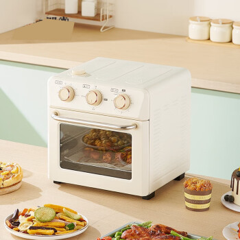 龙的 空气烤箱 汽烤炸一体顶部热风循环低温发酵一键烘干广域温控 SPT-KX062 白色