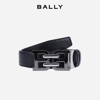 巴利（BALLY）父亲节礼物板扣双面皮带腰带礼盒黑色巧克力色6238976 100cm