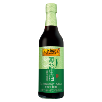 李锦记 薄盐生抽500ml 减盐30% 原粒黄豆 未加碘盐 酿造酱油
