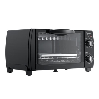 Midea美的电烤箱10L机械式家用上下一体调温电烤箱PT1012黑色