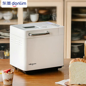 东菱（Donlim） 全新升级面包机 全自动和面机 家用揉面机 可预约智能双撒 高成功率面包机 DL-4705 白色