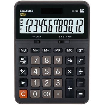 卡西欧（CASIO） 商务计算器 大型机 经典款 DX-12B 黑